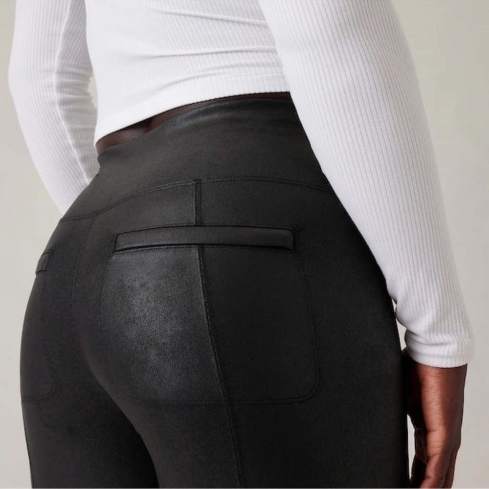 Athleta Delancey Gleam Moto Tight Leggings Black Size Medium Activewear - Picture 10 of 12